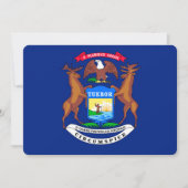 Carte Michigan State Flag Design (Devant)