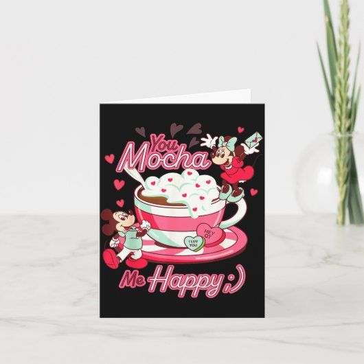 Carte Mickey & Minnie Saint-Valentin Vous Me Mozzare (Devant)