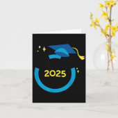 Carte Mickey mouse blue graduation cap class of 2025  (Fleur jaune)