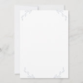 Carte Micro Mariage blanc Dusty Feuilles (Dos)