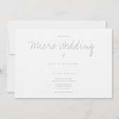 Carte Micro Mariage blanc gris horizontal (Devant)