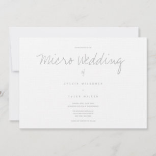 Carte Micro Mariage blanc gris horizontal
