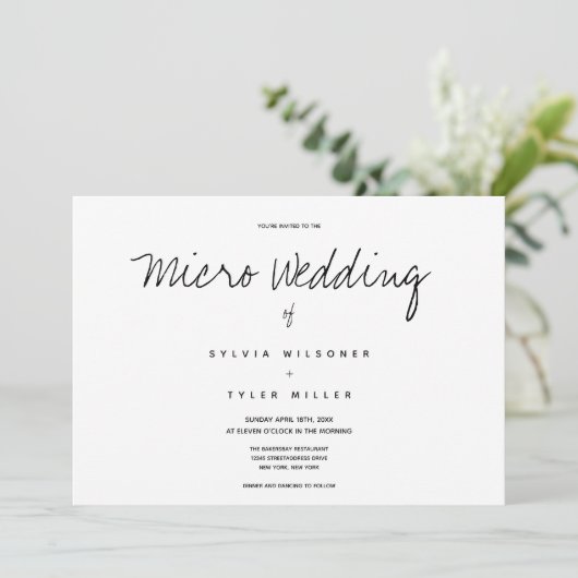 Carte Micro Mariage photo Mariage horizontal (Debout devant)