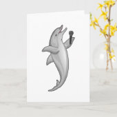 Carte Microphone Chanteur Dauphin (Fleur jaune)