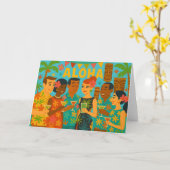 Carte Mid Century 60s Luau Office Cocktail Party (Fleur jaune)