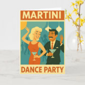 Carte Mid Century Martini Dance Party (Fleur jaune)