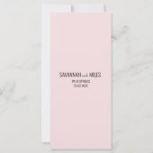 Carte Mid Century Modern Banana Leaf Mariage/Événement M (Dos)