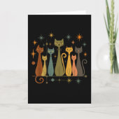 Carte Mid-century Modern Look Atomic Age 50s 60s Cat Shi (Devant)
