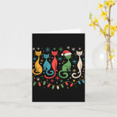 Carte Mid Century Modern Look Cats Xmas Retro 50s 60s (Fleur jaune)
