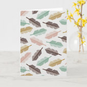 Carte Mid-Century Modern Retro Feathers Greeting Cards (Fleur jaune)