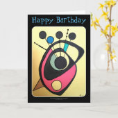 Carte 'Mid Century Modern Still Life Yellow' sur un Anni (Fleur jaune)