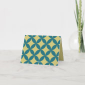 Carte Mid-Century Moderne Rétro, Mod Turquoise & Or (Dos)