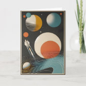 Carte Mid Century Space Age Art Galaxy Waves (Devant)
