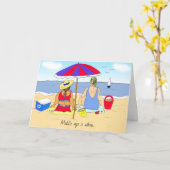 Carte MIddle Age Humour, amitié drôle (Fleur jaune)