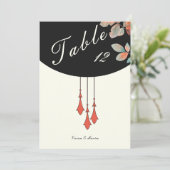 Carte Midnight Autumn Wedding Table Number (Debout devant)