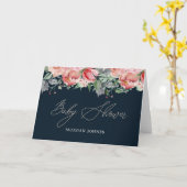 Carte Midnight Bloom Floral Baby shower merci (Fleur jaune)