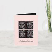 Carte Midnight Garden Line Soft Pink Birthday (Devant)
