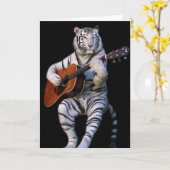 Carte Midnight Tiger Melody – Elegant Card (Fleur jaune)