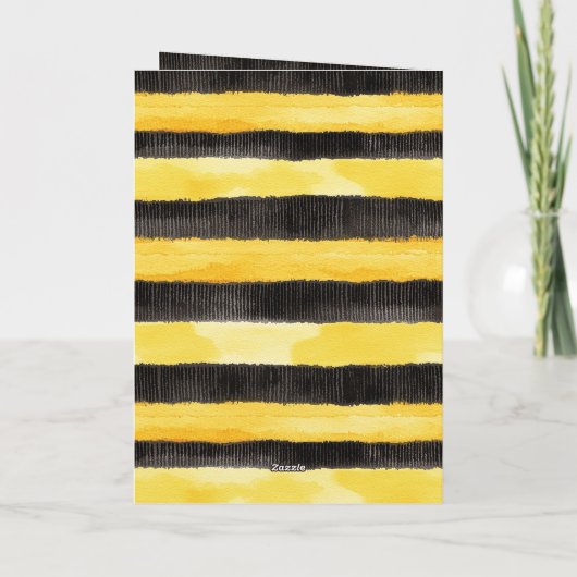 Carte Miel Abeille Noir Or Jaune Noël (Dos)