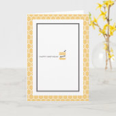 Carte Miel de joyeux anniversaire (Fleur jaune)