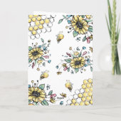 Carte Miel de ruche florale So Sweet Bee 1er anniversair (Dos)