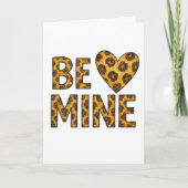 Carte Mienne Sois Ma Saint-Valentin Impression Cheetah (Devant)