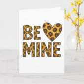 Carte Mienne Sois Ma Saint-Valentin Impression Cheetah (Fleur jaune)