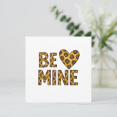 Carte Mienne Sois Ma Saint-Valentin Impression Cheetah (Debout devant)