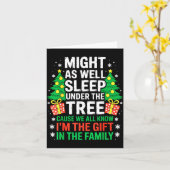 Carte Might As Well Sleep Under The Tree Shirt Christmas (Fleur jaune)