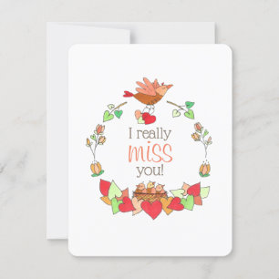 Carte Migner joyeux Je me manque de vous pour les étudia
