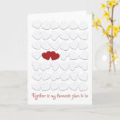 Carte Mignon 2 coeurs pour la Saint-Valentin (Fleur jaune)