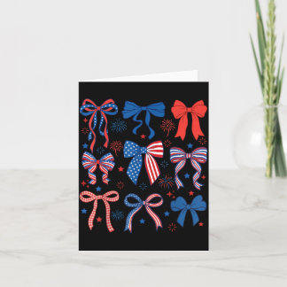Carte Mignon 4 juillet Rouge Blanc et Bleu Américain