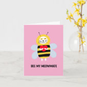 Carte Mignon Abeille Sois Mon Âme Soeur Féline Amour Bla (Fleur jaune)
