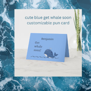 Carte mignon baleine bleue obtient bientôt pun