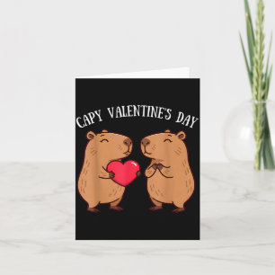 Carte Mignon Capy Saint-Valentin Capybara Amoureux Roman