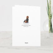 Carte mignon chiot chien beagle avec maman chien avec ve (Dos)