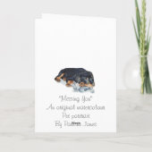 Carte mignon chiot chien rottweiler bouddling ourson art (Dos)