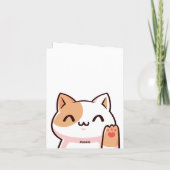 Carte Mignon cœur de chat  (Dos)