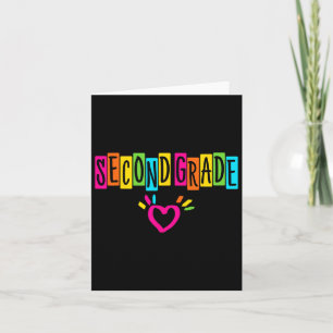 Carte Mignon Cœur De Deuxième Année Premier Jour D'école