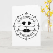 Carte Mignon désintoxication numérique déconnexion pour (Fleur jaune)