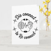 Carte Mignon désintoxication numérique déconnexion pour (Fleur jaune)