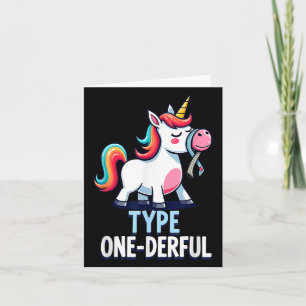 Carte Mignon diabète de type 1 T1d Type One-derful