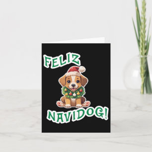 Carte Mignon Drôle Feliz Navidad Navidog Amoureux des Ch