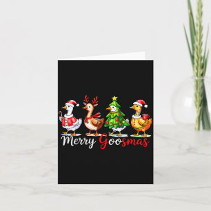 Carte Mignon Drôle Joyeux Goosmas Joyeux Goose Renne Cha