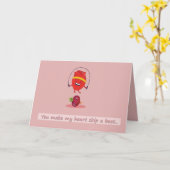 Carte Mignon, drôle, Saint-Valentin, jeu de mots, blague (Fleur jaune)