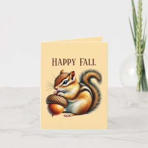 Carte Mignon écureuil terrestre saisonnier d'automne per