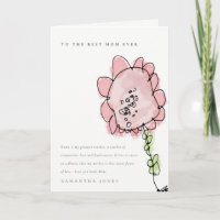 Mignon enfant dessiné fleur rose botanique Fête de