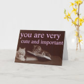 Carte mignon et important (Fleur jaune)