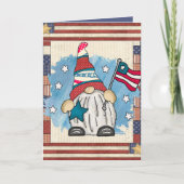 Carte mignon gnome patriotique ajouter du texte (Devant)