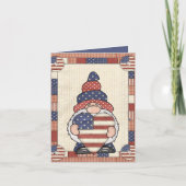 Carte mignon gnome patriotique ajouter du texte (Devant)
